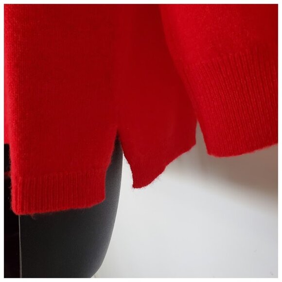 Philosophy Red Cashmere Sweater Leopard Heart Crewneck Pullover Size S Coquette - Picture 4 of 9